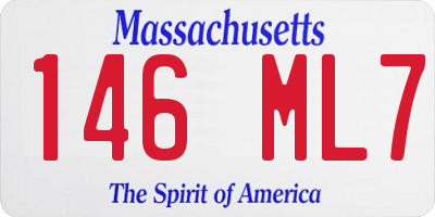 MA license plate 146ML7