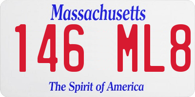 MA license plate 146ML8