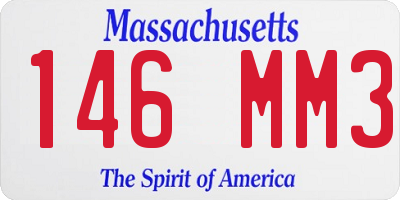 MA license plate 146MM3