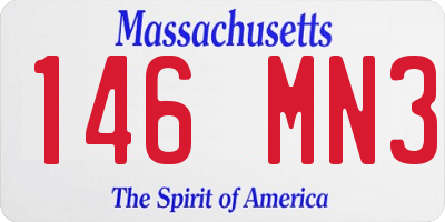 MA license plate 146MN3