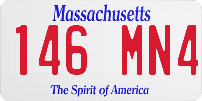MA license plate 146MN4