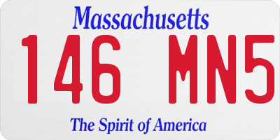 MA license plate 146MN5