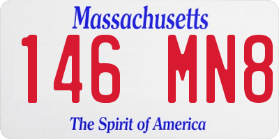 MA license plate 146MN8