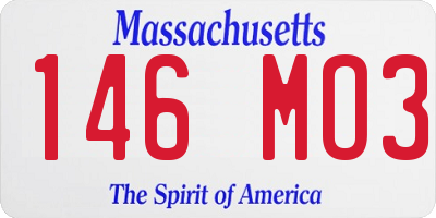 MA license plate 146MO3