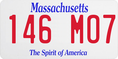 MA license plate 146MO7