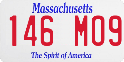 MA license plate 146MO9