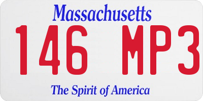 MA license plate 146MP3