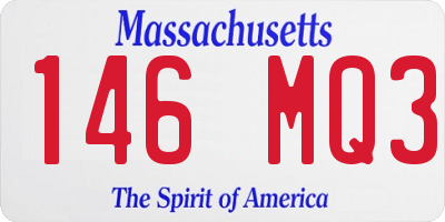 MA license plate 146MQ3