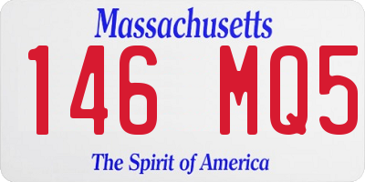 MA license plate 146MQ5