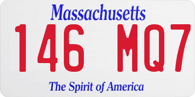 MA license plate 146MQ7