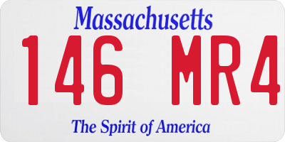 MA license plate 146MR4