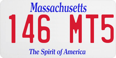 MA license plate 146MT5