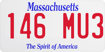MA license plate 146MU3