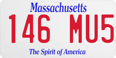 MA license plate 146MU5