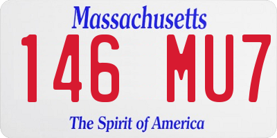 MA license plate 146MU7