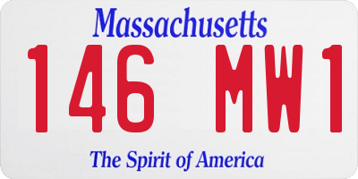 MA license plate 146MW1
