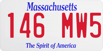MA license plate 146MW5