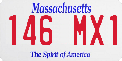 MA license plate 146MX1