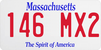 MA license plate 146MX2