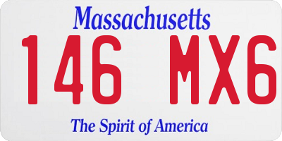 MA license plate 146MX6