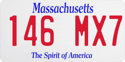 MA license plate 146MX7