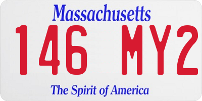 MA license plate 146MY2