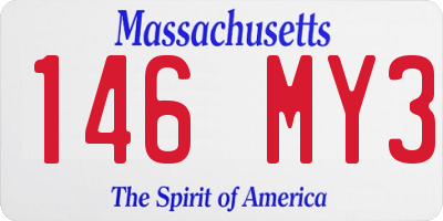 MA license plate 146MY3