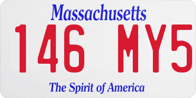 MA license plate 146MY5