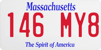 MA license plate 146MY8