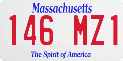MA license plate 146MZ1