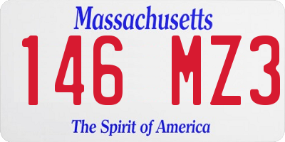 MA license plate 146MZ3