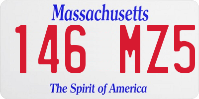 MA license plate 146MZ5