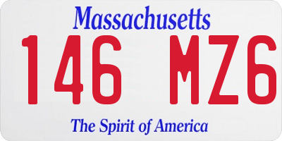 MA license plate 146MZ6