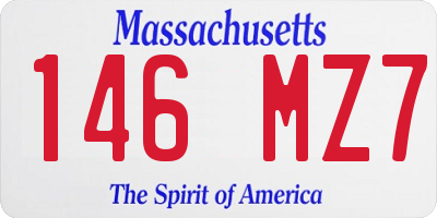 MA license plate 146MZ7