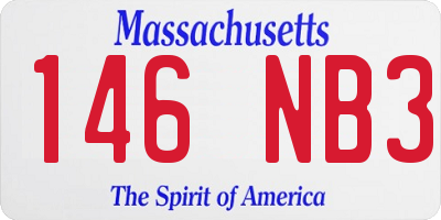 MA license plate 146NB3