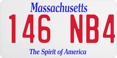 MA license plate 146NB4