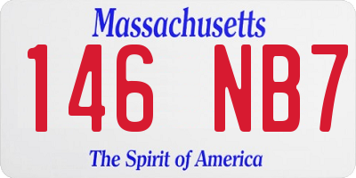 MA license plate 146NB7