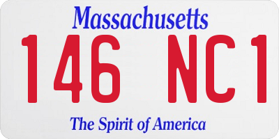 MA license plate 146NC1