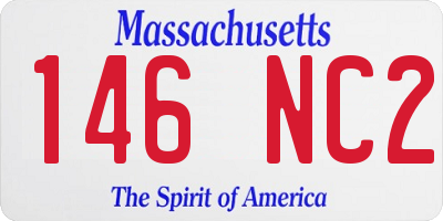 MA license plate 146NC2