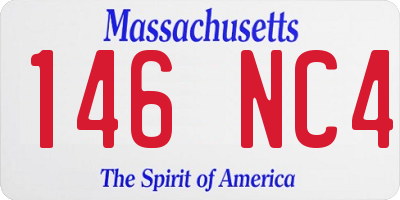 MA license plate 146NC4
