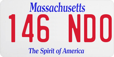 MA license plate 146ND0