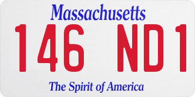 MA license plate 146ND1