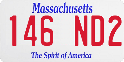 MA license plate 146ND2