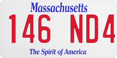 MA license plate 146ND4