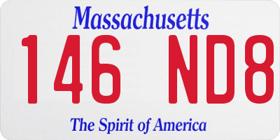 MA license plate 146ND8