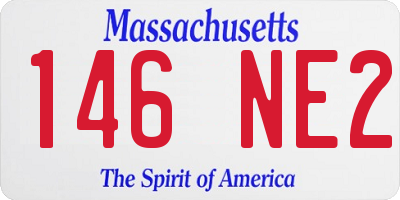 MA license plate 146NE2