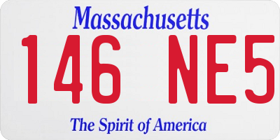 MA license plate 146NE5