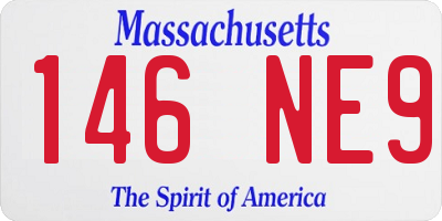 MA license plate 146NE9