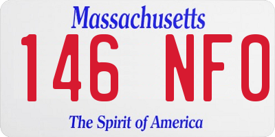 MA license plate 146NF0