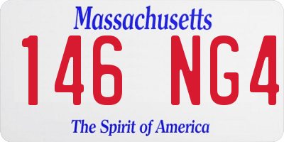 MA license plate 146NG4